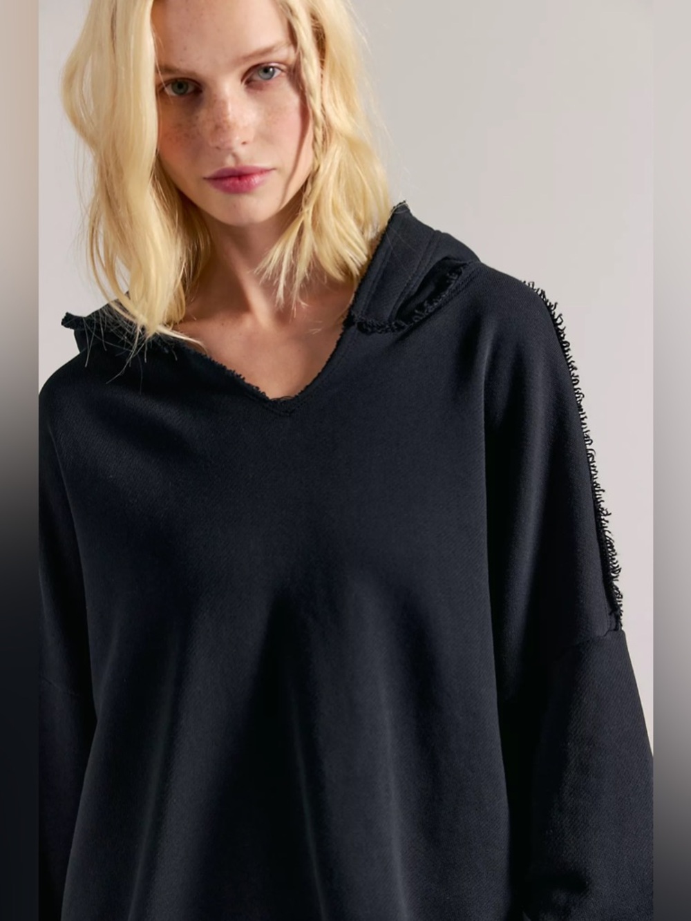 NWT Free People Ragabond Kriss Cross Lace Up Hoodie Sweatshirt - Picture 3 of 6